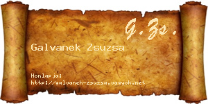 Galvanek Zsuzsa névjegykártya